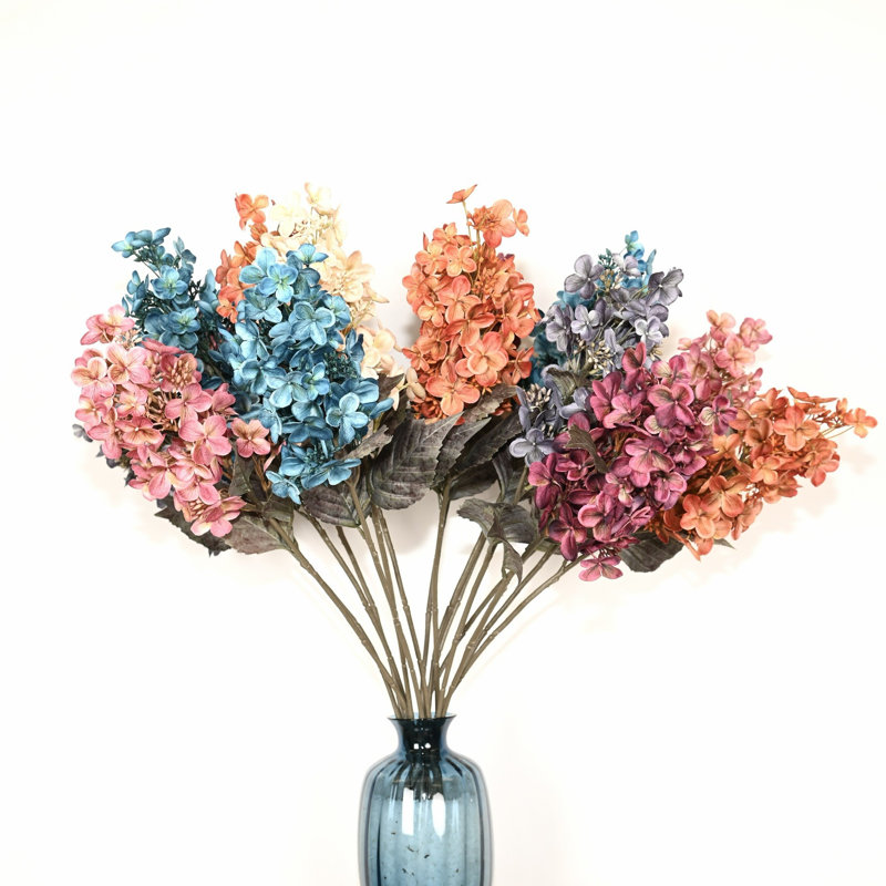 Arrangement floral 28 "avec baies artificielles de couleur mélangée et hortensia pour remplissage de vase