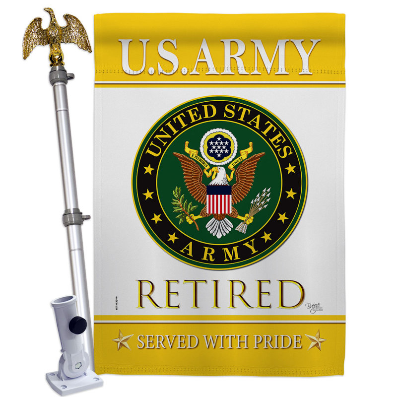 Double Sided 40'' H x 28'' W Polyester Flag Set
