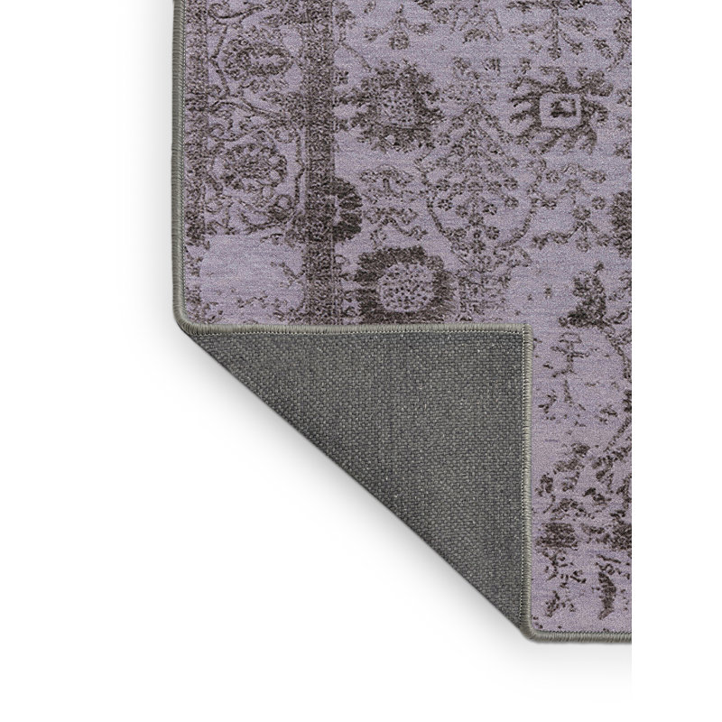 Tapis oriental noir / gris Shaunna, Tapis de couloir 2 pi x 5 pi