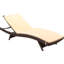 Chaise méridienne réglable avec coussins beiges Ullman