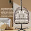 Chaise hamac en C avec coussin et coussin-2079413233