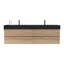 Meuble-lavabo 72 po avec lavabo à quartz et tiroirs souples, meuble-lavabo mural flottant pour salle de bain moderne, lavabo une pièce