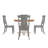 Lumley 45" Round Solid Wood Oak Finish Top 5-Piece Dining Set With Panel Back Chairs-254441496-254441494