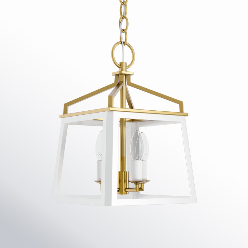 Carlow 4 - Light Chandelier, Matte White, 18.375" H x 13.5" W x 13.5" D
