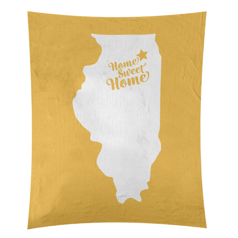 Tapisserie Home Sweet Aurora, H 27,5 po x l 37,5 po, Jaune