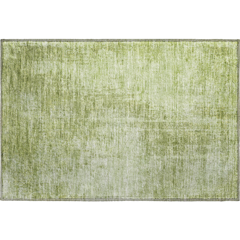Premium Machine Washable Prisco Sage Rug, Rectangle 1'8" x 2'6"