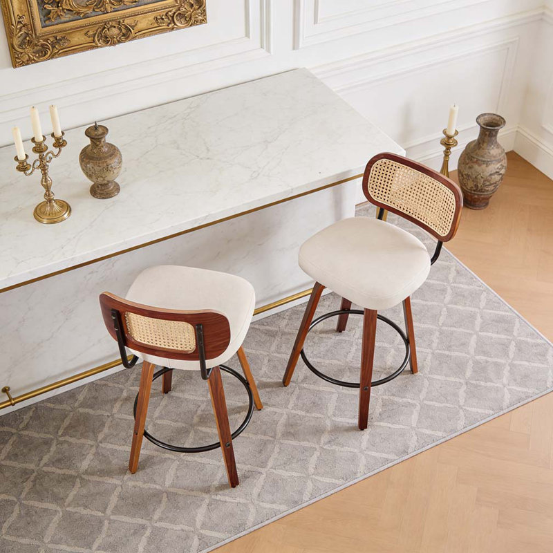 Ensemble de tabourets de bar 26 po, Beige