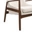 Chaise d'appoint U-Can, ensemble de 2 fauteuils de style Mid-Century moderne avec structure en bois massif, chaise de lecture à dossier haut pour le salon