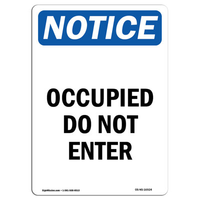 Occupied Do Not Enter Sign