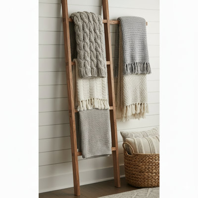 Porte-serviettes matelassé en bois rustique Farmhouse