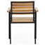 Chaises d'extérieur - Bois et noir, chic moderne pour les sièges de patio et les espaces minimalistes