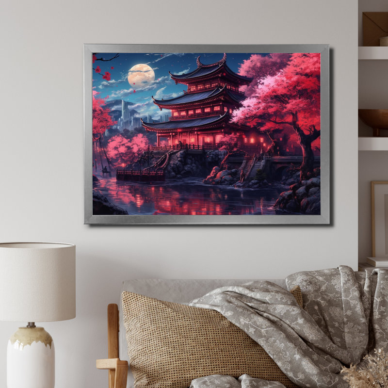 Japon, terre du Samouraï I sur toile, Cadre photo argenté, H 30 po x l 40 po x P 1,5 po