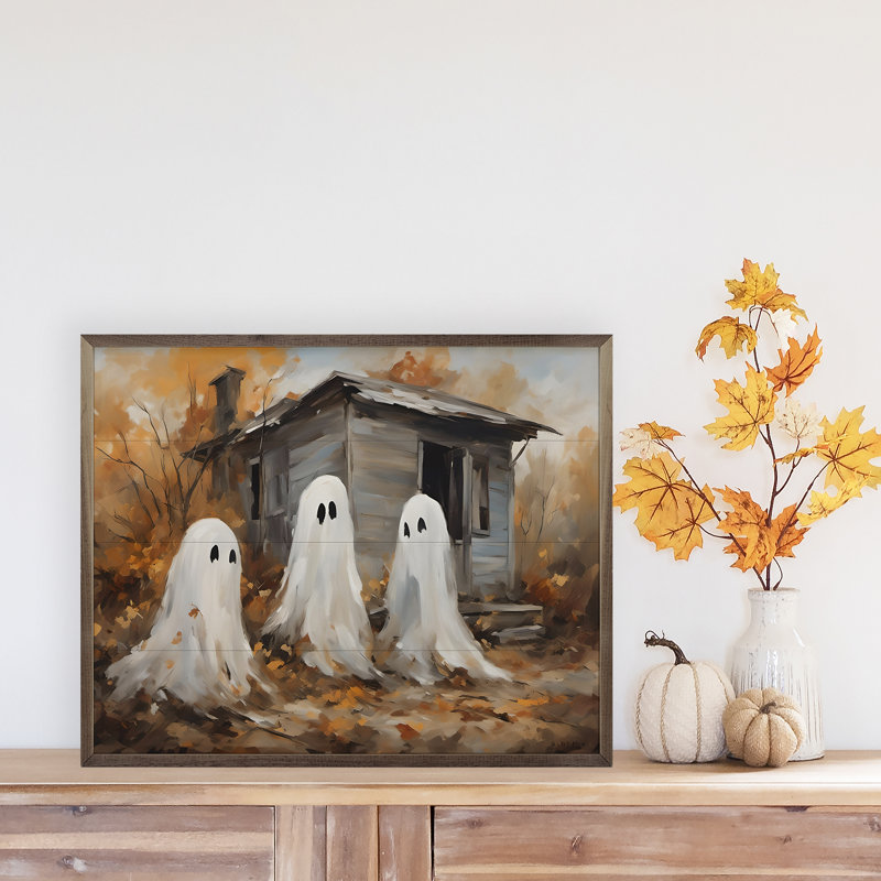 «Three Ghost Companions» sur bois, H 8 po x l 10 po