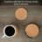 Cork Coasters with Black Wrought Iron Coaster Holder