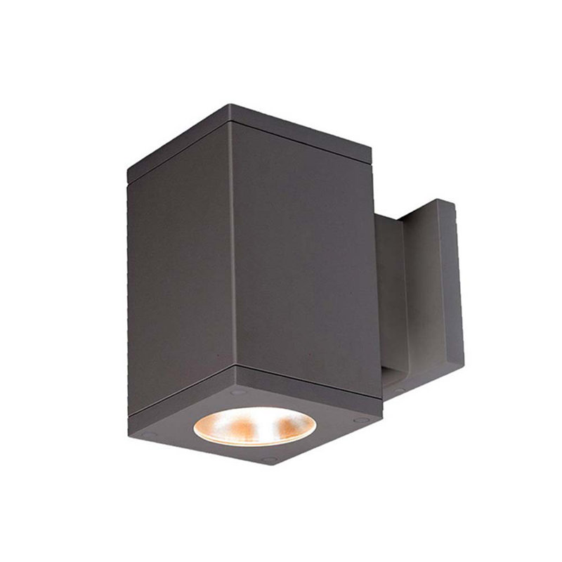 Applique à bras pour l’extérieur à del cubes architectural, Graphite