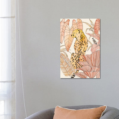 Blush Cheetah I by Annie Warren - Wrapped Canvas Print