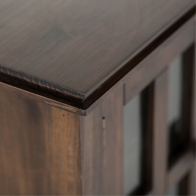 Meuble télé en bois massif naturel vieilli de 72 po de largeur Artisan pour téléviseur de 80 po ou moins Artisan
