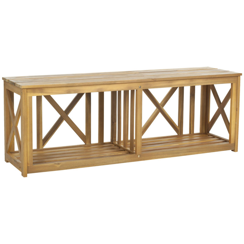 Morgane Solid Wood Storage Bench, Natural