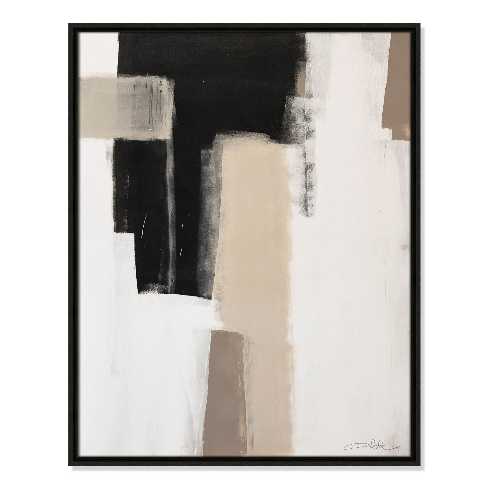 Giverny Earth Scapes I Print, No Mat, Espresso Floater Framed, 29.5" H x 23.5" W x 2" D