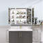 Armoire à pharmacie en aluminium imperméable anti-buée à DEL 40 po avec miroir et 40 tablettes réglables-401488547
