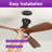 Karlena 52'' Dimmable Ceiling Fan with Lights and Remote Control 3CCT Reversible DC Motor Timer Memory-1749798889