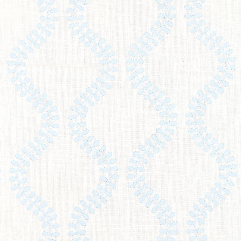 Botanica Foglia Embroidery Fabric, Sky