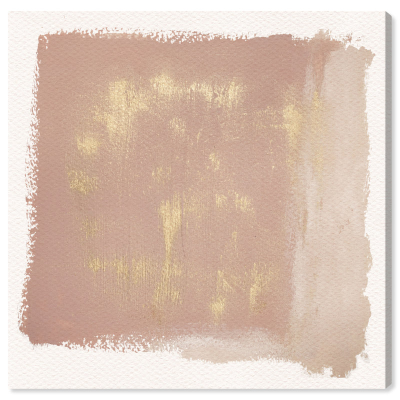 «Abstract Cloudy Dreams», reproduction d'art moderne sur toile rose, H 12 po x l 12 po x P 0,8 po