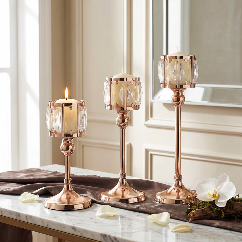 Crystal + Iron Candelabra