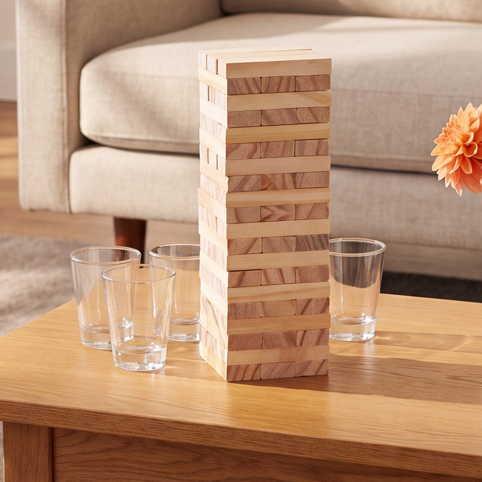 Stacking Blocks Drinking Game Set