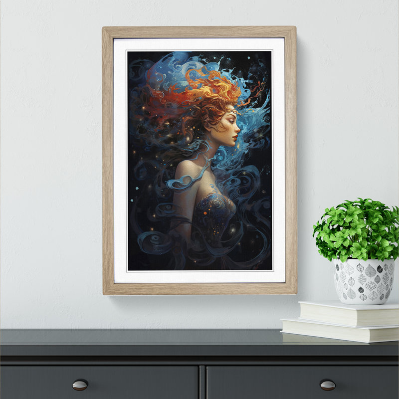 Single Picture Frame Print on Wood, Oak Framed, 64cm H x 46cm W