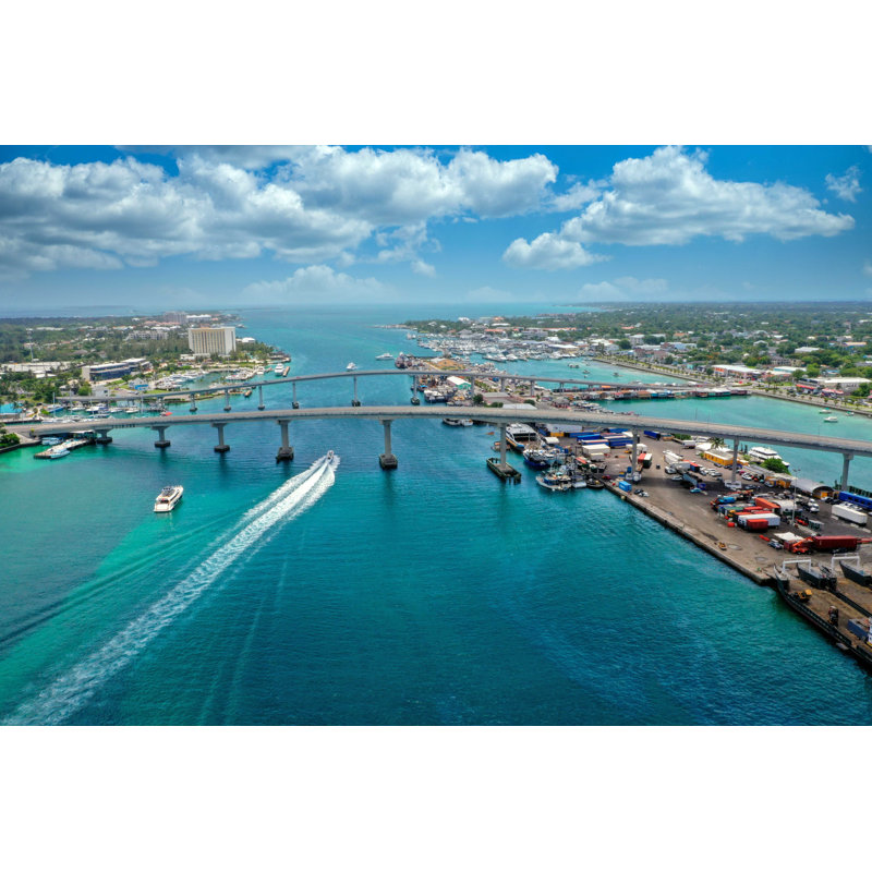 Bahamas Bridges - Photographie sur toile tendue, L 30 po x H 20 po