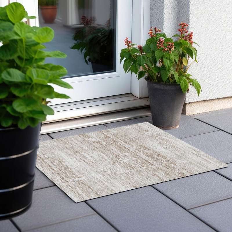 Malchow Washable Abstract Indoor / Outdoor Rug, Rectangle 1'8" x 2'6"