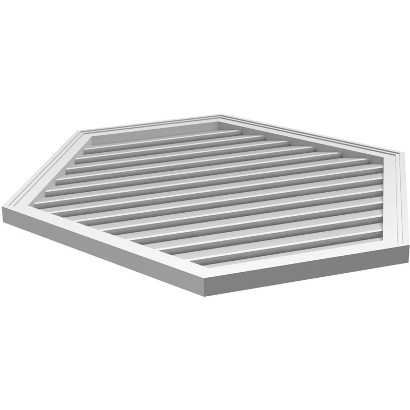 Évent horizontal fonctionnel à pignon en uréthane à surface horizontale Signature, H 40 po x l 40 po x P 1,5 po