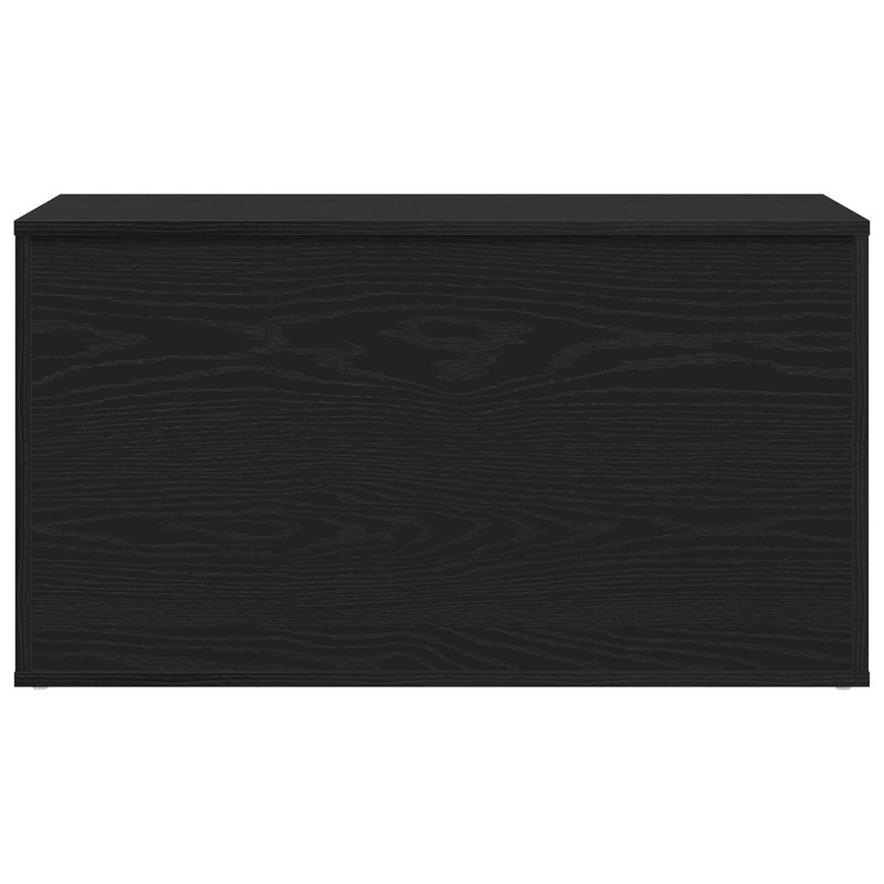 Boîte de rangement vidaXL chêne noir 33,07 x 16,54 x 18,11 po en bois d'ingénierie, H 18,1 po x l 33,1 po x P 16,5 po, Noir