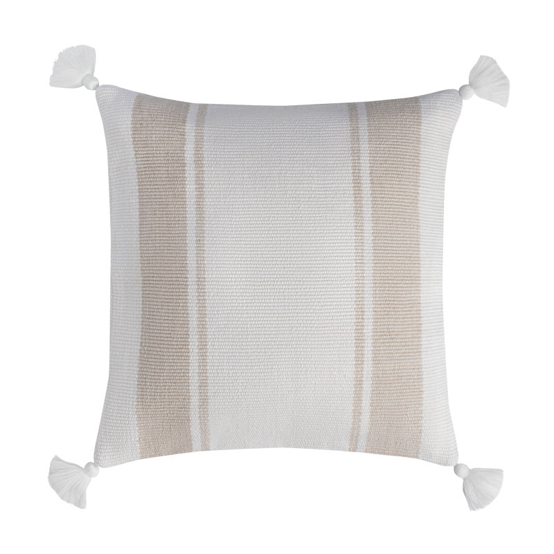 Newport Tassels Feather Reversible Throw Pillow