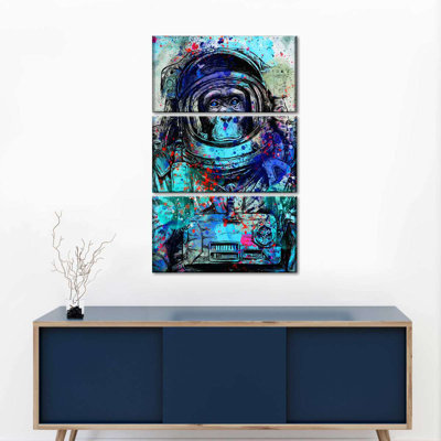 " Funny Monkey Astronaut " 3 - Pieces