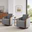 Upholstered Swivel Barrel Chair-1140228236