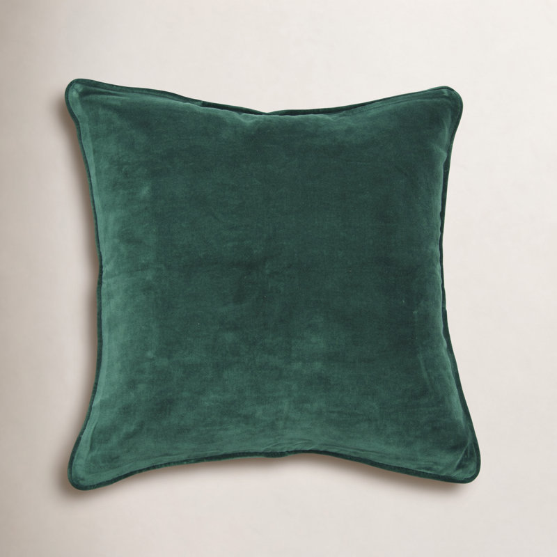 Roseline Velvet Reversible Pillow Cover, Pillow Cover Only - No Insert, Green