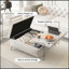 Table basse polyvalente avec repose-pieds relevable pour le rangement et la décoration du salon