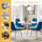 31.5" Round Dining Table, Modern Tulip Shaped All Metal Dining Table-946279353