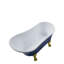 Baignoire de trempage sur pieds en acrylique 55 "avec bonde, pattes et plateau en bambou Streamline-1326332668-1326332662