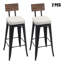 Thornaby Upholstered Counter Stool with Metal Frame-1305130835