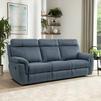 Britain 84.5" Microfiber Manual Reclining Sofa