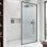 Meridian 34" W x 74" H Fixed Framed Shower Screen with 3/8" Glass
