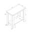 Table de chevet rectangulaire à finition brun foncé à deux niveaux pour le bureau de la salle familiale