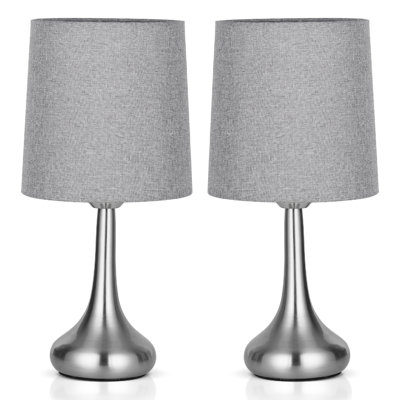 Ensemble de lampe de table 15 po argent