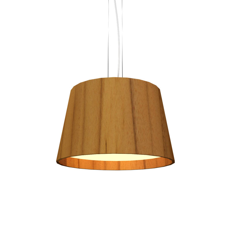 Luminaire suspendu conique Cônico, Teck, Teck