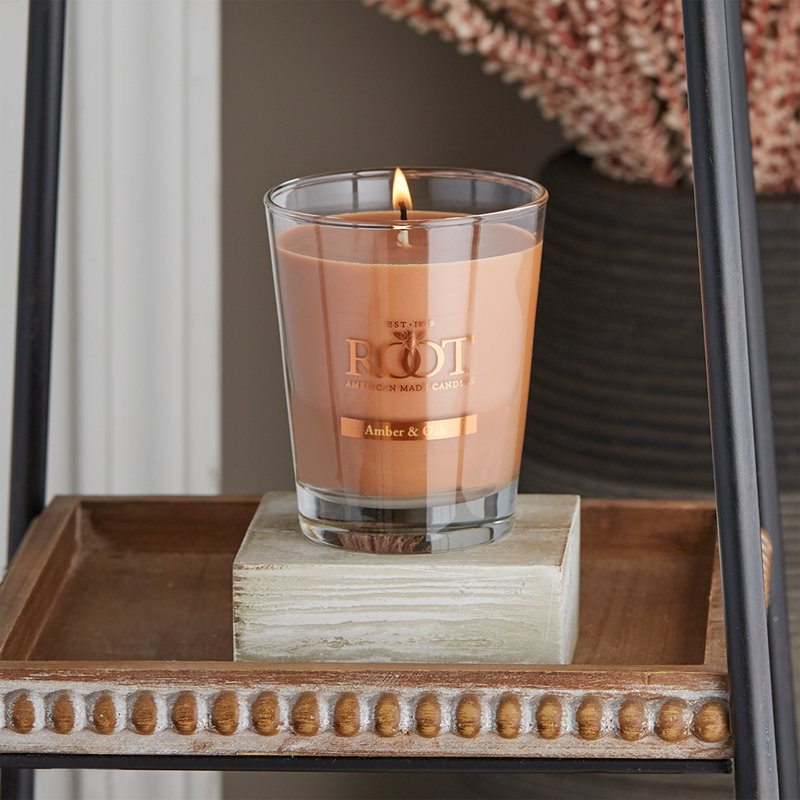 Bougie parfumée ambre et chêne, Pot 10,5 oz.