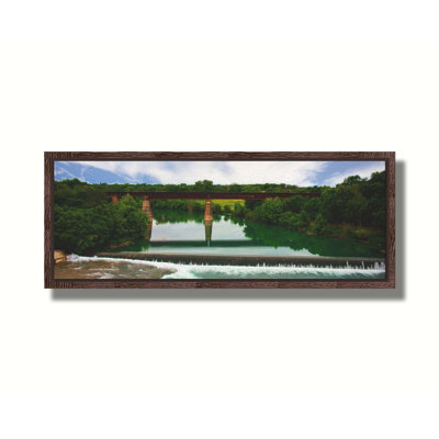 Faust Bridge - New Braunfels, TX - Panoramic by Kelly Wade. Giclee Gallery