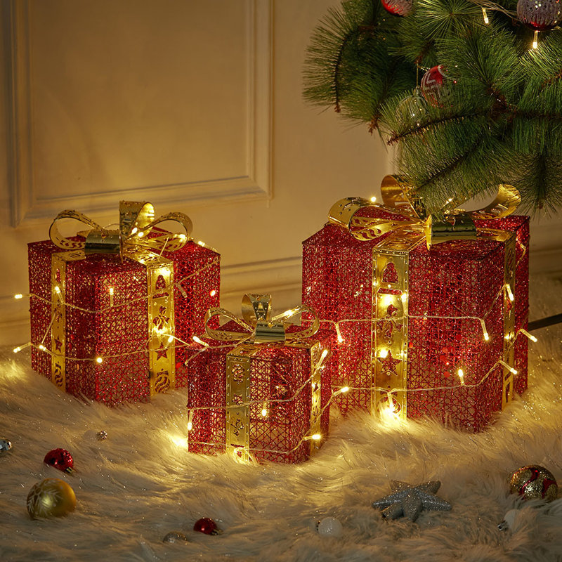 Christmas Decorative Accent, Gold/Red